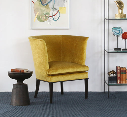 AC236 - Tight Back Shelter Arm Chair In Dijon Velvet