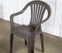 AC237 - Brown Plastic Cafe Or Patio Chair 