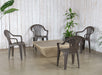 AC237 - Brown Plastic Cafe Or Patio Chair 