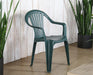 AC238 - Green Plastic Cafe Or Patio Chair