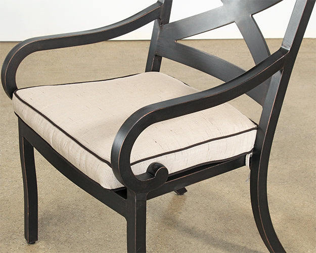 Black Metal Patio Arm Chair