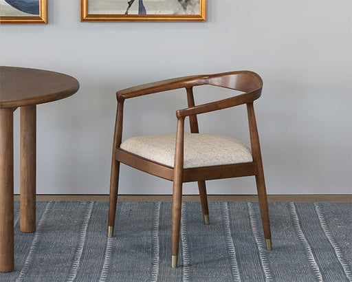 AC252 - Danish Modern Style Arm Chair With Hemp Woven Seat