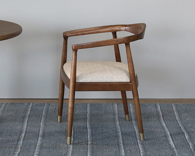 AC252 - Danish Modern Style Arm Chair With Hemp Woven Seat