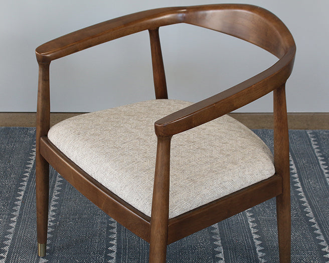 AC252 - Danish Modern Style Arm Chair With Hemp Woven Seat