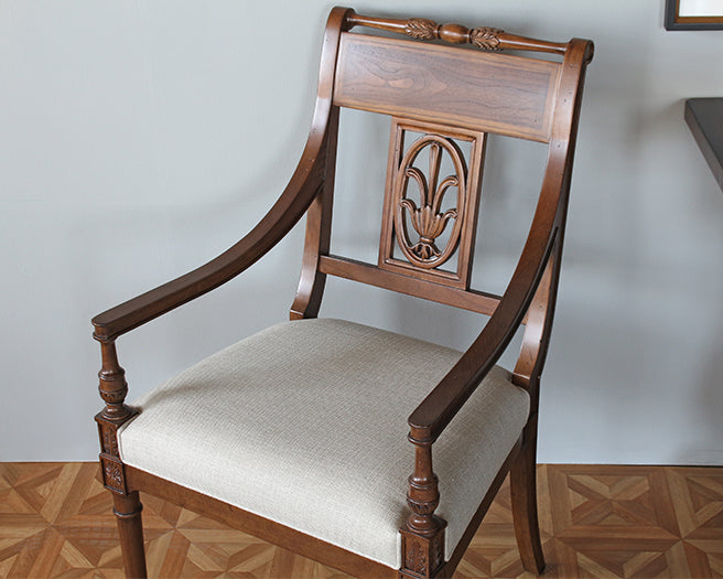 Turned Baton Carved Armchair