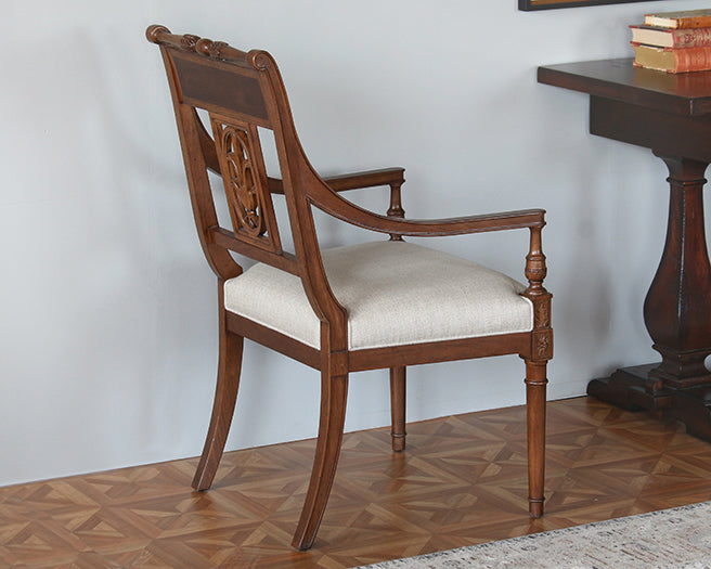 Turned Baton Carved Armchair