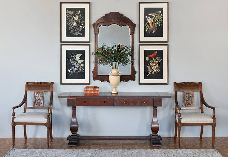 Antique Mahogany Finish Console