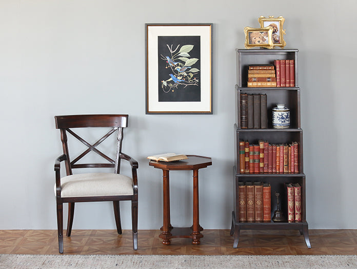 Four Tiered Dark Wood Bookcase