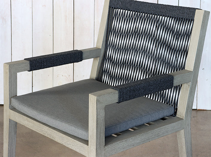Weathered Grey Teak Outdoor Armchair