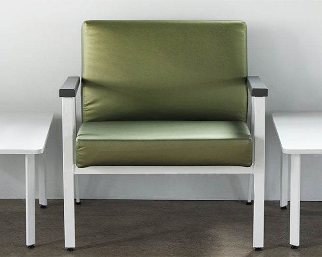 Green Bariatric Waiting Room Chair w/ White Frame