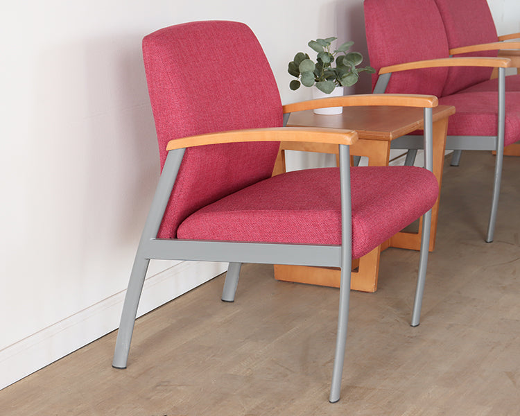 Pink Single Vintage Waiting Room Chair