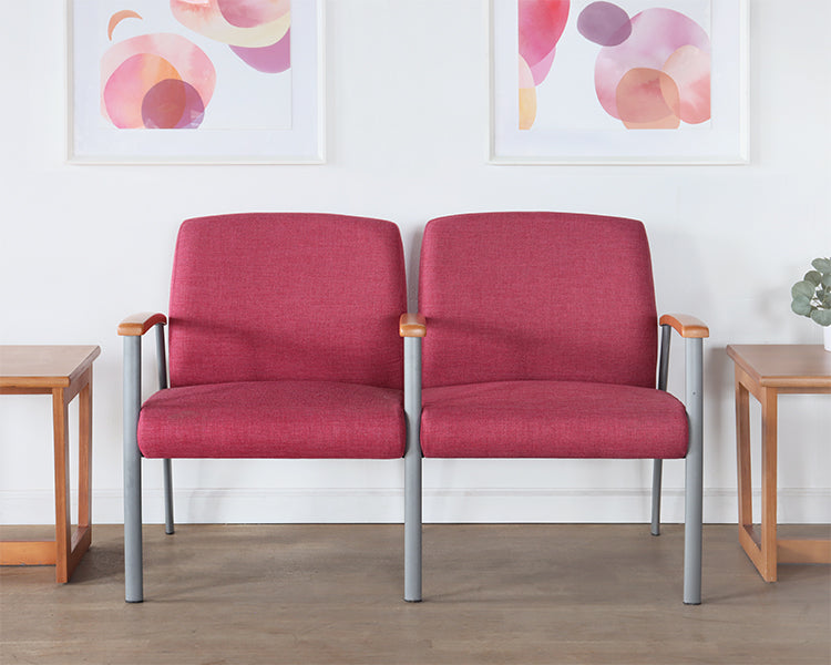 Pink Double Vintage Waiting Room Chair