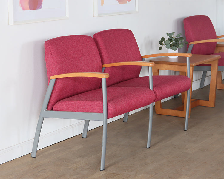 Pink Double Vintage Waiting Room Chair