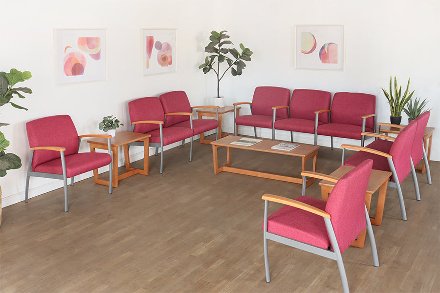 Pink Double Vintage Waiting Room Chair