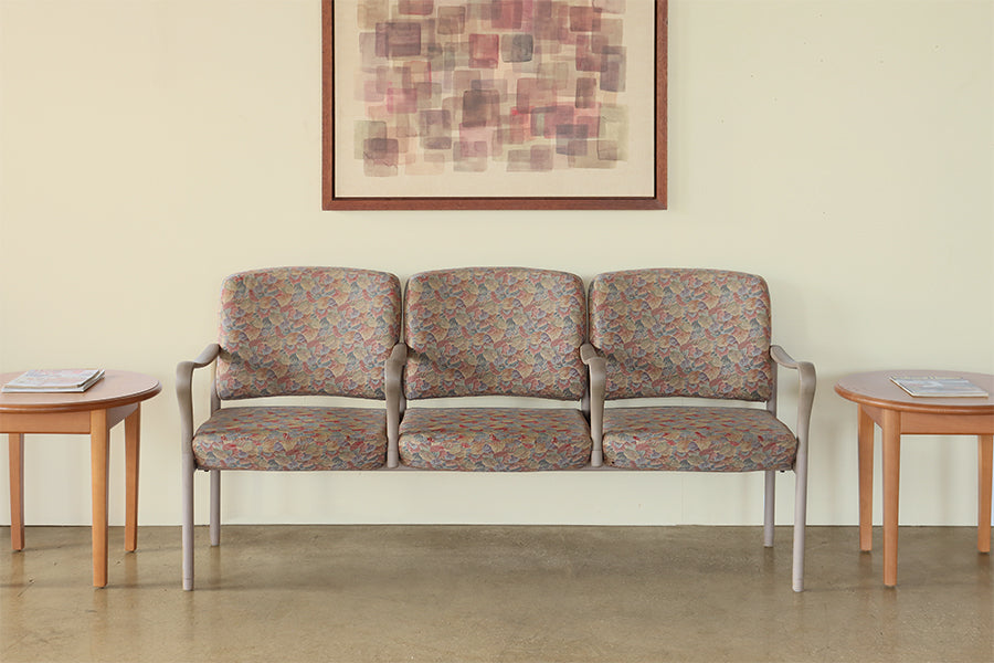 Floral Triple Waiting Room Chair