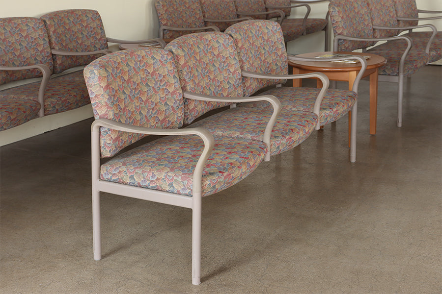 Floral Triple Waiting Room Chair