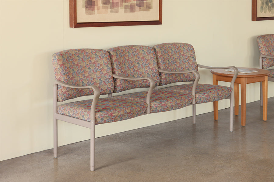Floral Triple Waiting Room Chair