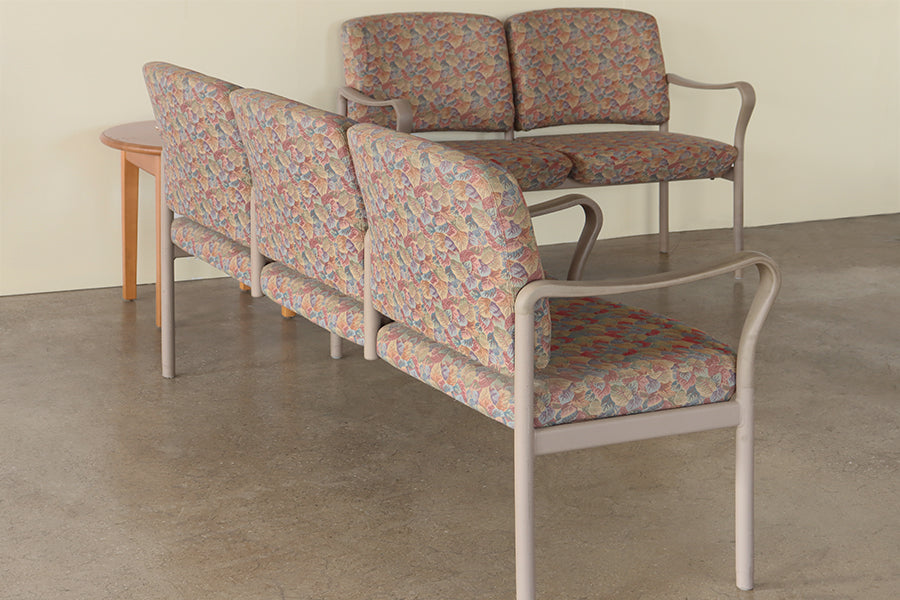 Floral Triple Waiting Room Chair