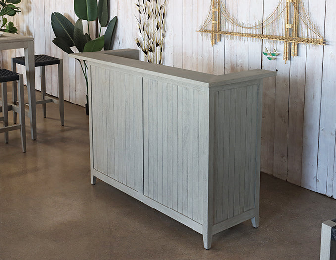Grey Teak Outdoor Bar Cabinet