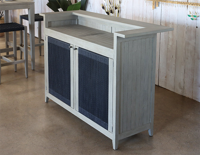 Grey Teak Outdoor Bar Cabinet