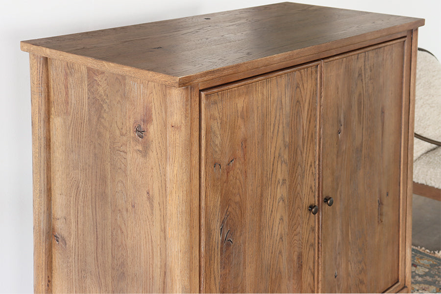 Weathered Oak Country Bar Cabinet