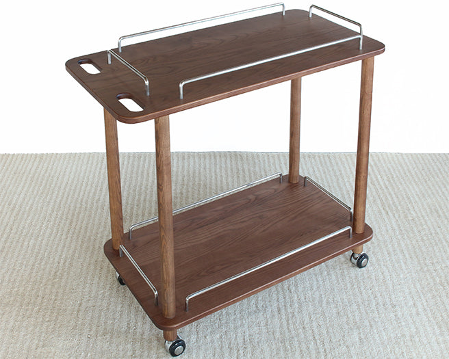 Danielle Walnut Bar Cart