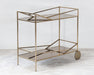 BARCART23 - Angled Brass Bar Cart