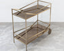 BARCART23 - Angled Brass Bar Cart