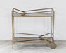 BARCART23 - Angled Brass Bar Cart