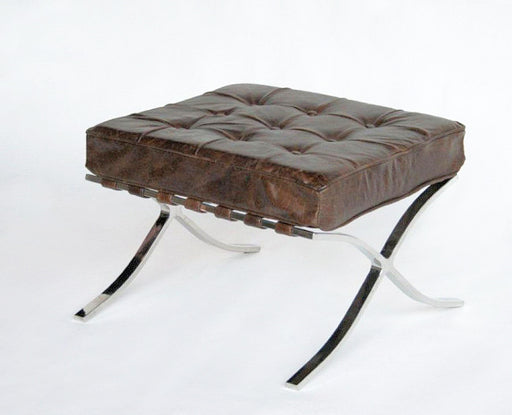 Cigar Leather Barcelona Ottoman