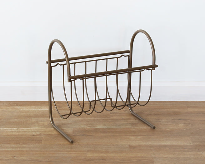 Antique Brass Magazine Rack