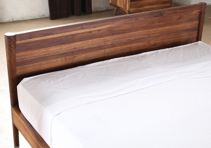 BED39 - Vintage Queen Bed in American Black Walnut