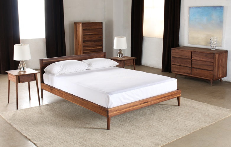 BED39 - Vintage Queen Bed in American Black Walnut