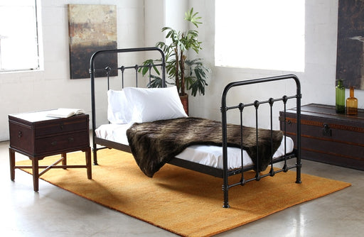 BED50 Kingsley Twin Bed in Vintage Black Pipe 