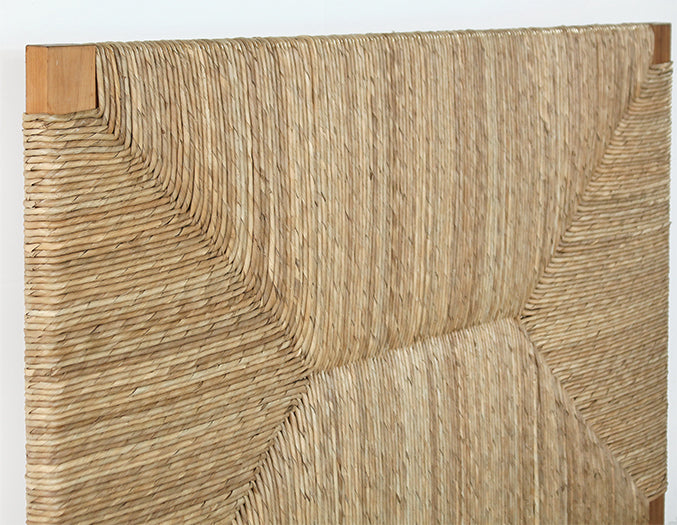 BED57 Holden Queen Bed in Teak and Rush