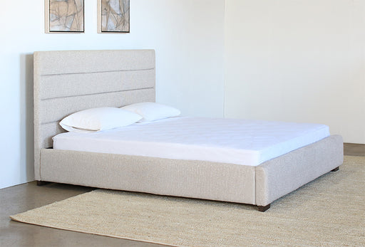 BED65 Conny King Bed in Cream Upholstery