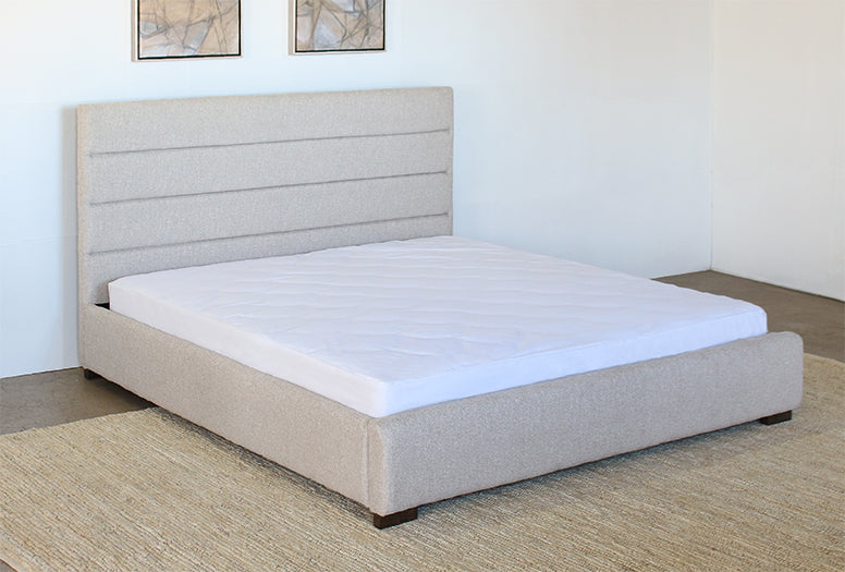 BED65 Conny King Bed in Cream Upholstery