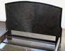 BED71 Black Maple King Bed with Metal Inlay