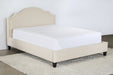 BED72 Upholstered Queen Bed in Linato Cream