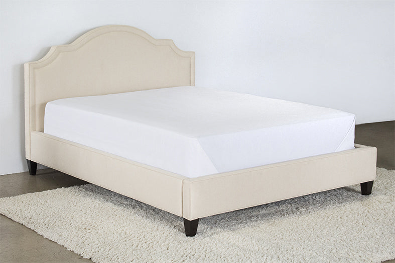 BED72 Upholstered Queen Bed in Linato Cream