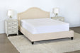BED73 Flared Queen Bed in Linato Cream