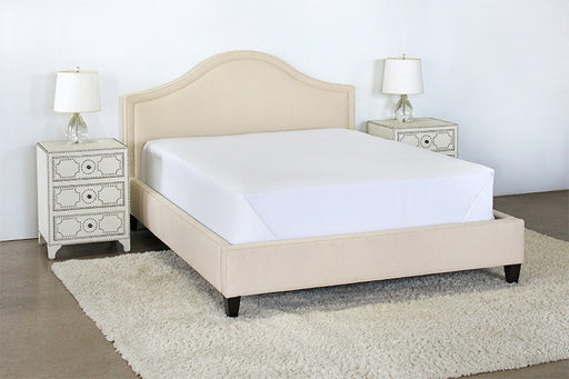 BED73 Flared Queen Bed in Linato Cream