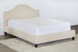 BED73 Flared Queen Bed in Linato Cream