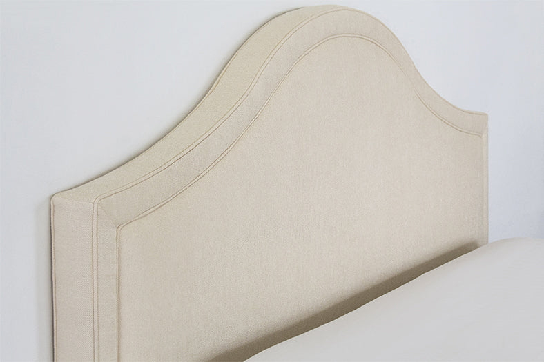 BED73 Flared Queen Bed in Linato Cream