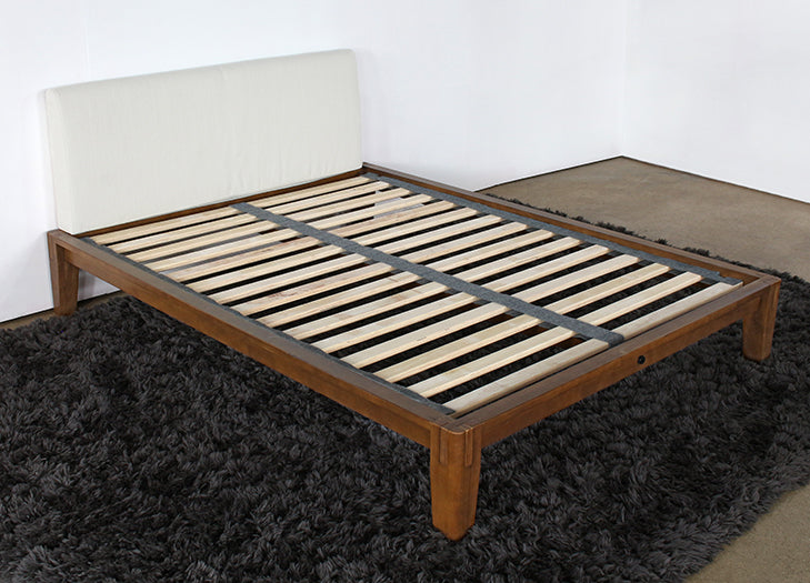 BED79 - Repurposed Walnut Queen Platform Bed