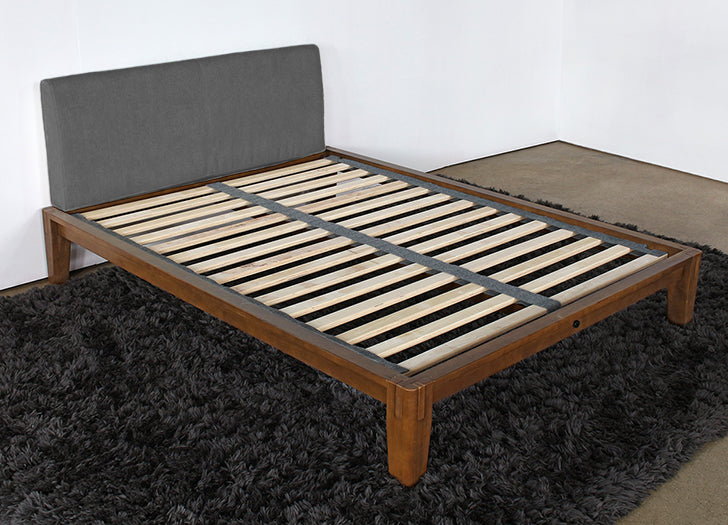 BED79 - Repurposed Walnut Queen Platform Bed