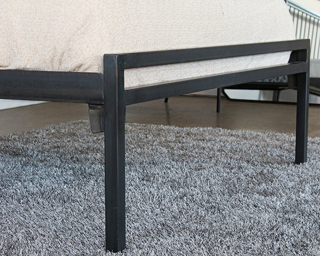BED83 - Black Steel Shaker Style Queen Bed
