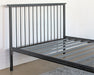 BED83 - Black Steel Shaker Style Queen Bed