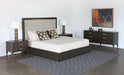 BED85 - Sable Brown King Bed With Panel Headboard 
