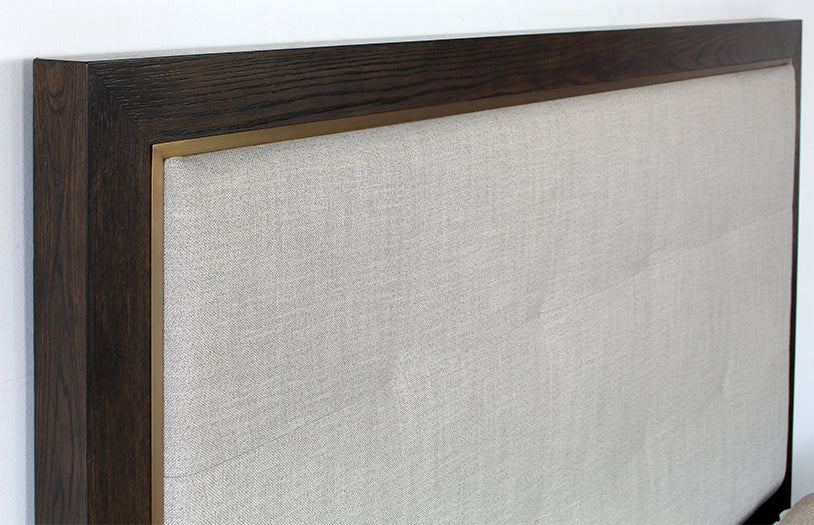 BED85 - Sable Brown King Bed With Panel Headboard 